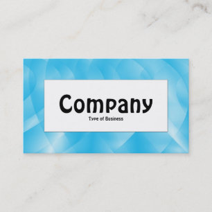 Carte De Visite Label central - Courbes bleues