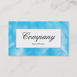 Carte De Visite Label central - Courbes bleues