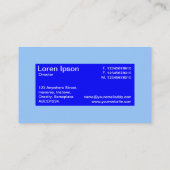 Carte De Visite Label central - Nuances de bleu (Dos)