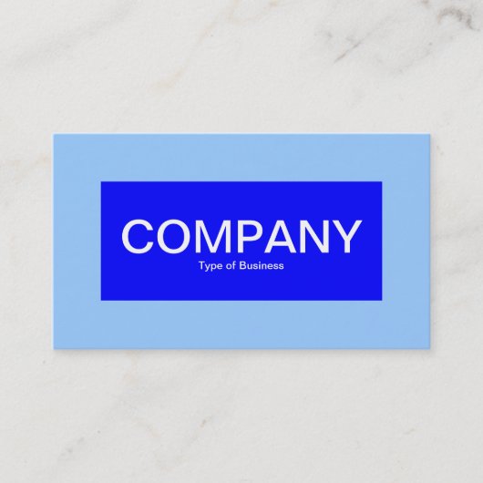 Carte De Visite Label central - Nuances de bleu (Devant)