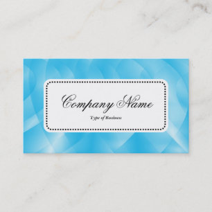 Carte De Visite Label Centre v5 - Courbes Bleues