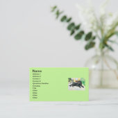 Carte De Visite Labradoodle noir (Debout devant)
