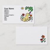 Carte De Visite Labrador jaune et vert (Devant / Derrière)