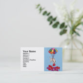 Carte De Visite Labrador jaune rassemblant l'AMOUR (Debout devant)