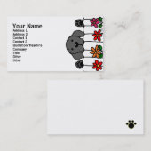 Carte De Visite Labrador noir vous observant (Devant / Derrière)