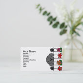 Carte De Visite Labrador noir vous observant (Debout devant)