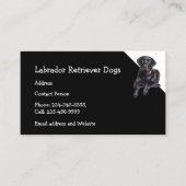Carte De Visite Labrador Retriever Chiens éleveur Animaux de compa (Devant)