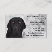 Carte De Visite Labrador retriever noir (Dos)