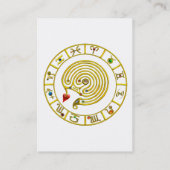 Carte De Visite LABYRINTH ASTRAL, GRAPHIQUE D'ASTROLOGIE Noir Blan (Dos)