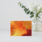 Carte De Visite LABYRINTH HYPER, nuages jaunes rouges (Debout devant)