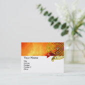 Carte De Visite LABYRINTH HYPER, nuages jaunes rouges (Debout devant)