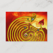 Carte De Visite LABYRINTH HYPER, nuages jaunes rouges (Dos)