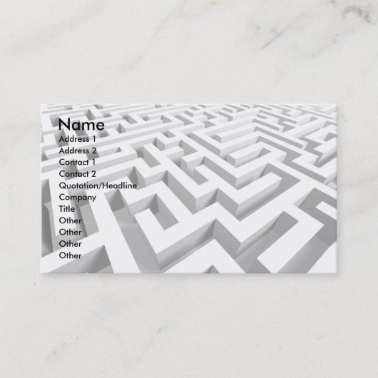 Carte De Visite labyrinthe 3D (Devant)