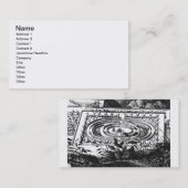 Carte De Visite Labyrinthe à Heidelberg, Hortus Palatinus (engravi (Devant / Derrière)