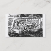 Carte De Visite Labyrinthe à Heidelberg, Hortus Palatinus (engravi (Dos)
