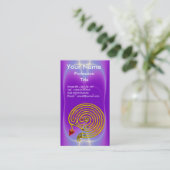 CARTE DE VISITE LABYRINTHE D'OR HYPER / VAGUES LUMINEUSES BLEU PUR (Debout devant)