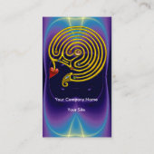 CARTE DE VISITE LABYRINTHE D'OR HYPER / VAGUES LUMINEUSES BLEU PUR (Dos)