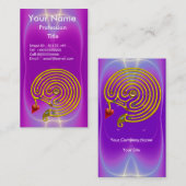 CARTE DE VISITE LABYRINTHE D'OR HYPER / VAGUES LUMINEUSES DE FUCHS (Devant / Derrière)