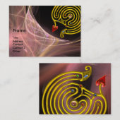 CARTE DE VISITE LABYRINTHE HYPER DANS LES VAGUES LUMINEUSES BROWN (Devant / Derrière)
