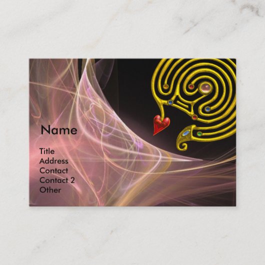 CARTE DE VISITE LABYRINTHE HYPER DANS LES VAGUES LUMINEUSES BROWN (Devant)