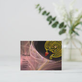CARTE DE VISITE LABYRINTHE HYPER DANS LES VAGUES LUMINEUSES BROWN (Debout devant)