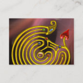 CARTE DE VISITE LABYRINTHE HYPER DANS LES VAGUES LUMINEUSES BROWN (Dos)