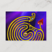 CARTE DE VISITE LABYRINTHE HYPER EN ROSE BLEUE VAGUES LUMINEUSES (Dos)