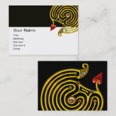 Carte De Visite LABYRINTHE HYPER, noir et blanc (Devant / Derrière)