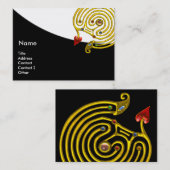 Carte De Visite LABYRINTHE HYPER, noir et blanc rouge (Devant / Derrière)