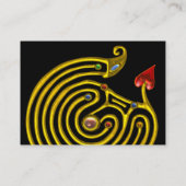 Carte De Visite LABYRINTHE HYPER, noir et blanc rouge (Dos)