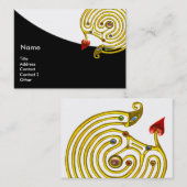 Carte De Visite LABYRINTHE HYPER, noir et blanc rouge (Devant / Derrière)