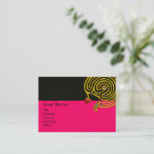 Carte De Visite LABYRINTHE HYPER, rose noir et blanc (Debout devant)