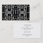 Carte De Visite Labyrinthe moderne (Devant / Derrière)