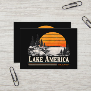 Carte De Visite Lac America 2026 Vintage