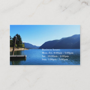 Carte De Visite Lac bleu, ciel, paysage de montagne professionnel