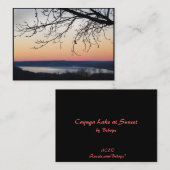 Carte De Visite Lac Cayuga à l'ATC de coucher du soleil (Devant / Derrière)