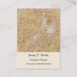 Carte De Visite Lac Cranberry, Wanakena, région de la rivière Oswe