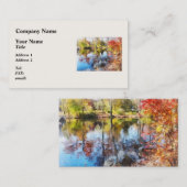 Carte De Visite Lac d'automne (Devant / Derrière)