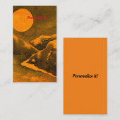 Carte De Visite Lac de campagne la nuit avec les chasseurs ou la m (Devant / Derrière)