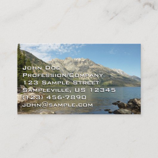Carte De Visite Lac Jenny (Devant)
