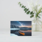 Carte De Visite Lac Nature Extérieur Paysage Calme Tranquille Rela (Debout devant)