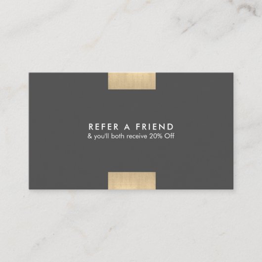 Carte De Visite L'accent moderne élégant d'or de KraftPrinted chic (Devant)