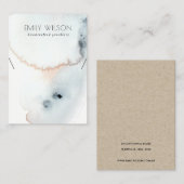 CARTE DE VISITE LACE DE COULEUR D'EAU AQUA BLEU GOLD WAVOR (Devant / Derrière)