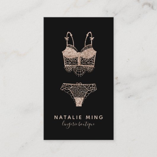 Carte De Visite Lace Lingerie Boutique Logo (Devant)