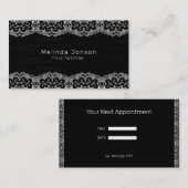 Carte De Visite Lace Vintage blanche simple (Devant / Derrière)