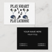 Carte De Visite Lacrosse Coach Sports (Devant / Derrière)