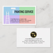 Carte De Visite Ladder Paint Brush On Pastels (Devant / Derrière)