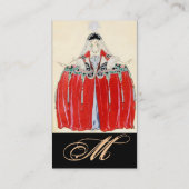 CARTE DE VISITE LADINE EN MODE ROUGE COSTUME DESIGNER MAKEUP ARTIS (Dos)