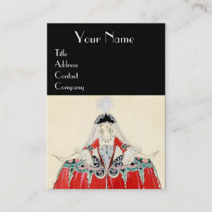 CARTE DE VISITE LADINE EN MODE ROUGE COSTUME DESIGNER MAKEUP ARTIS