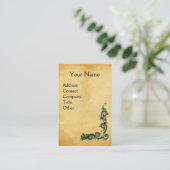 Carte De Visite LADY AND UNICORN Lion, Fleurs, Parchemin Animaux (Debout devant)